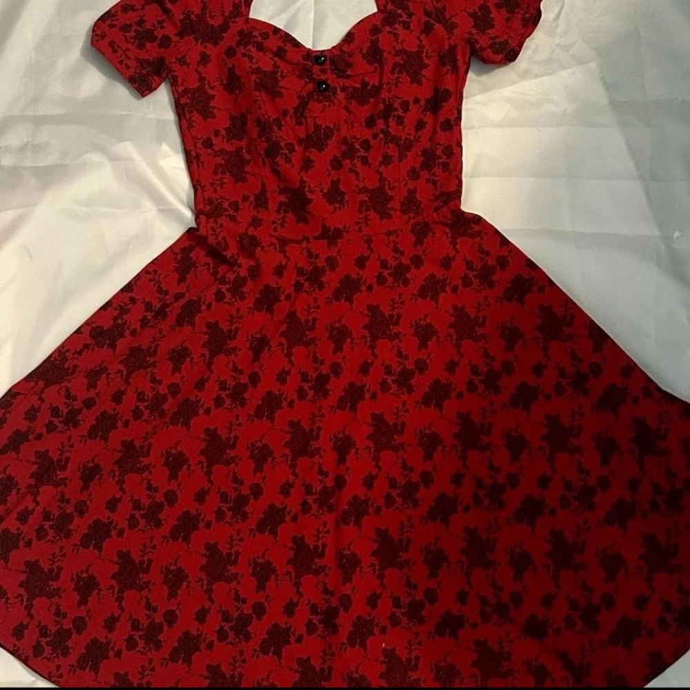 Voodoo Vixen Red Rose Dress sz M